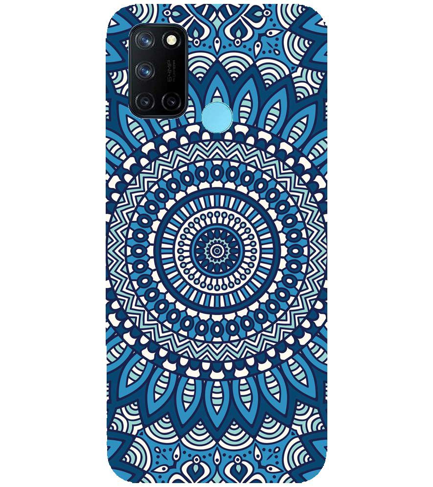 PS1327-Blue Mandala Design Back Cover for Realme 7i