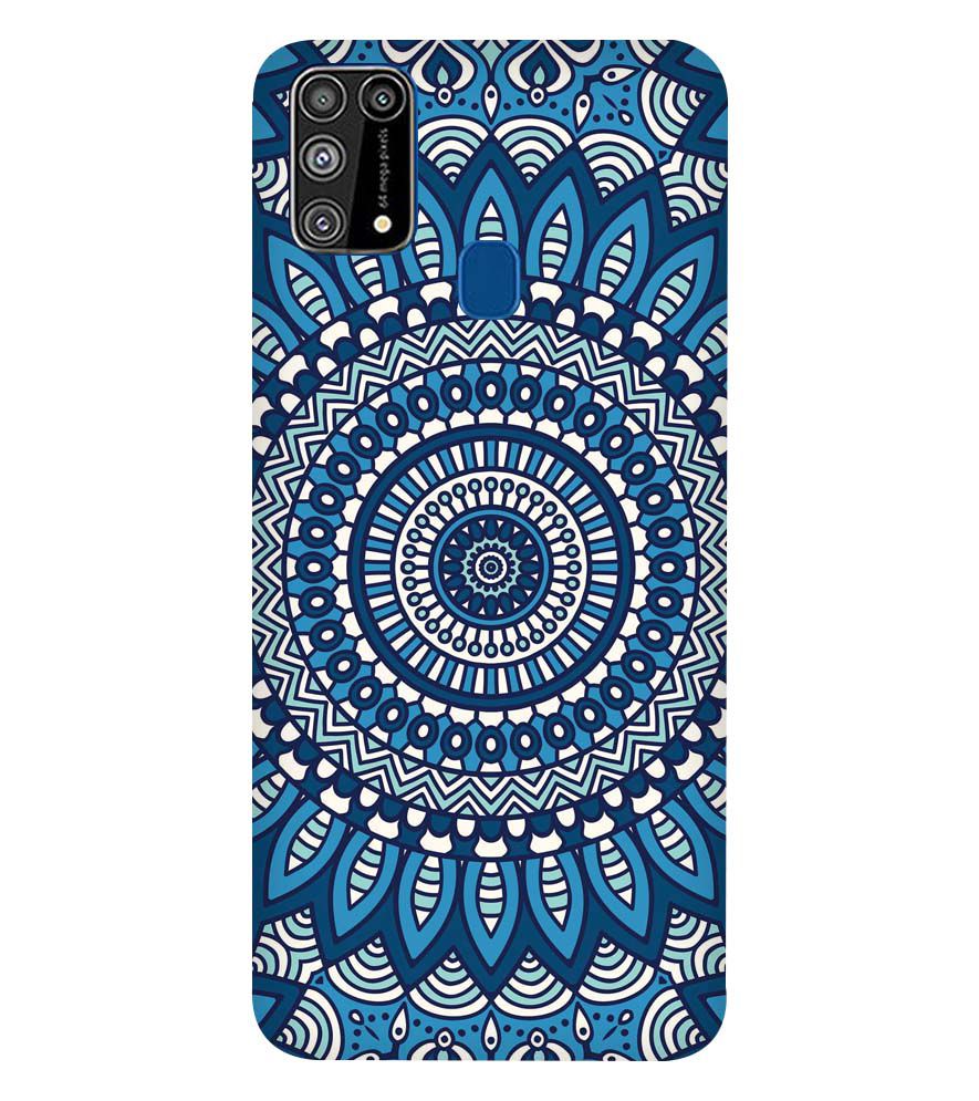PS1327-Blue Mandala Design Back Cover for Samsung Galaxy M31