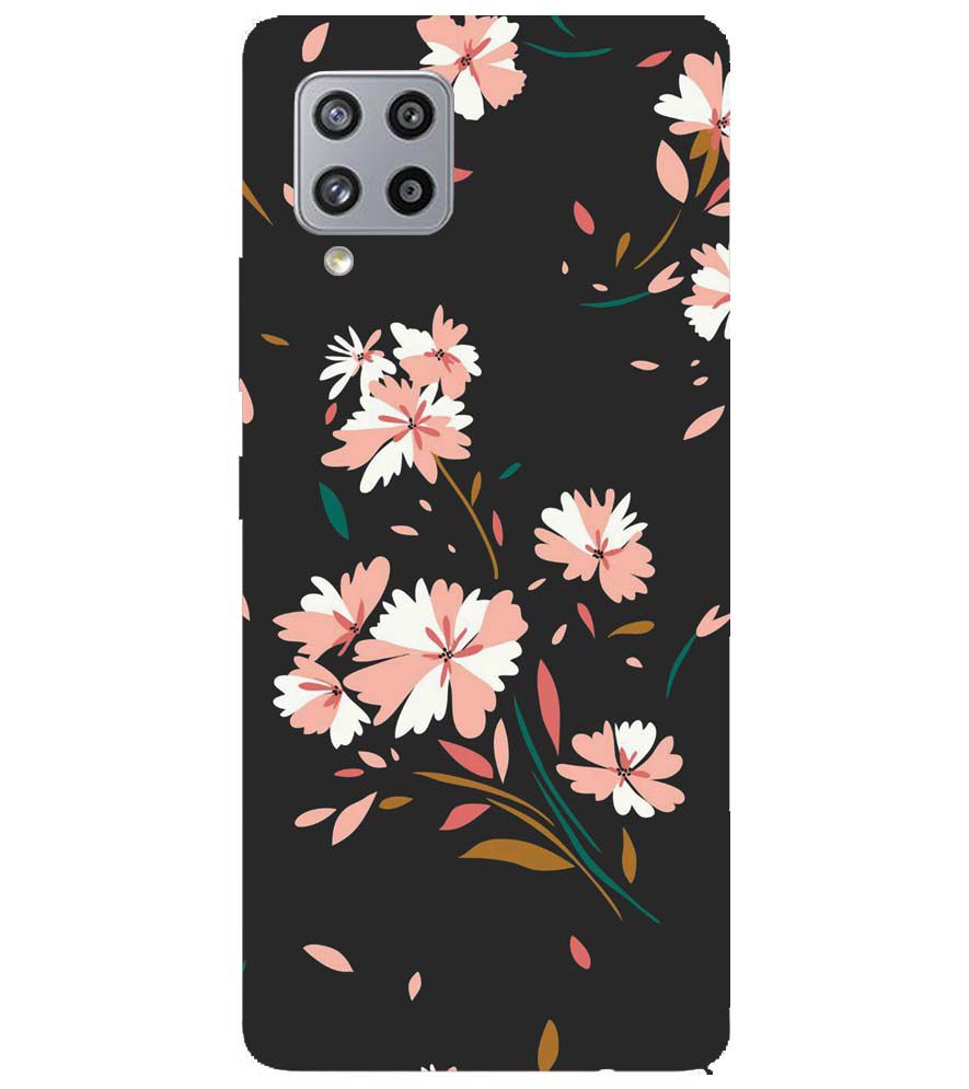 PS1328-Flower Pattern Back Cover for Samsung Galaxy M42