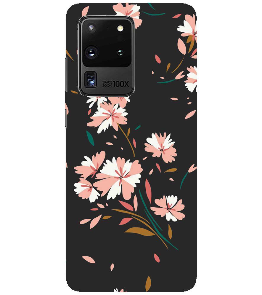 PS1328-Flower Pattern Back Cover for Samsung Galaxy S20 Ultra 5G