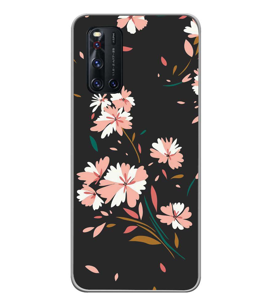PS1328-Flower Pattern Back Cover for Vivo V19