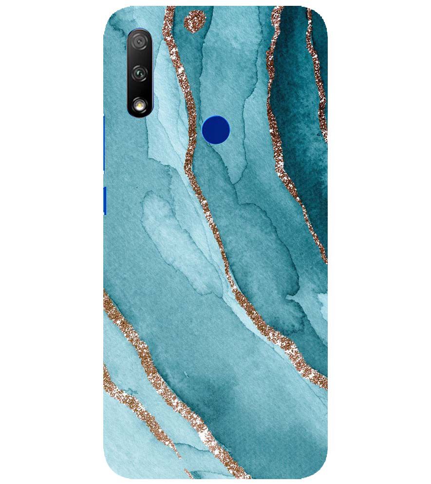 PS1329-Golden Green Marble Back Cover for Honor 9X