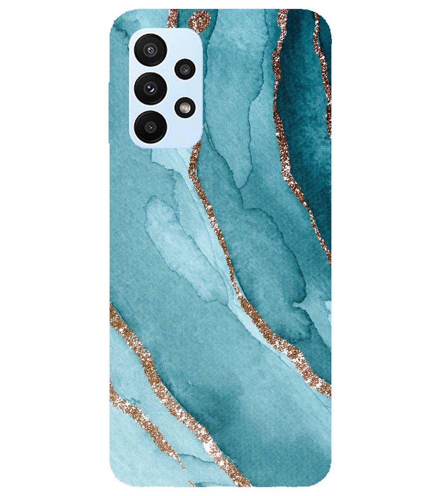 PS1329-Golden Green Marble Back Cover for Samsung Galaxy A23