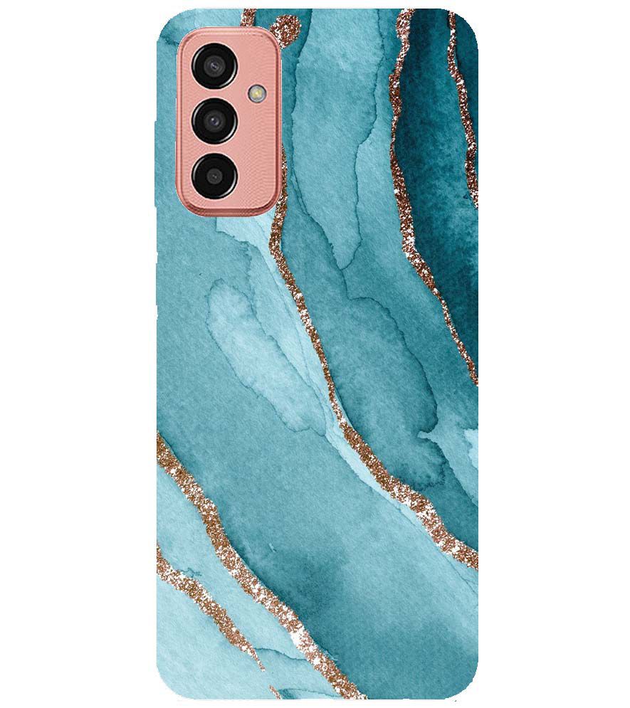 PS1329-Golden Green Marble Back Cover for Samsung Galaxy F13