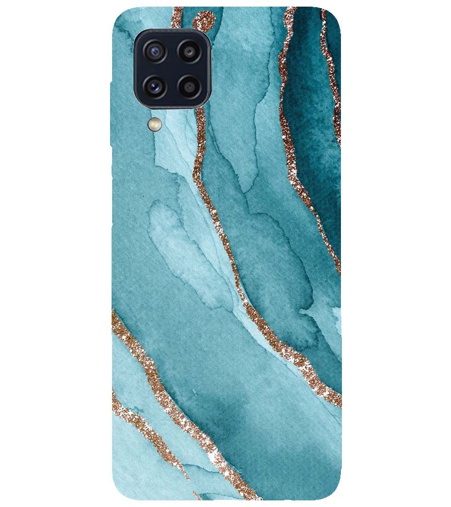 PS1329-Golden Green Marble Back Cover for Samsung Galaxy M32 Prime