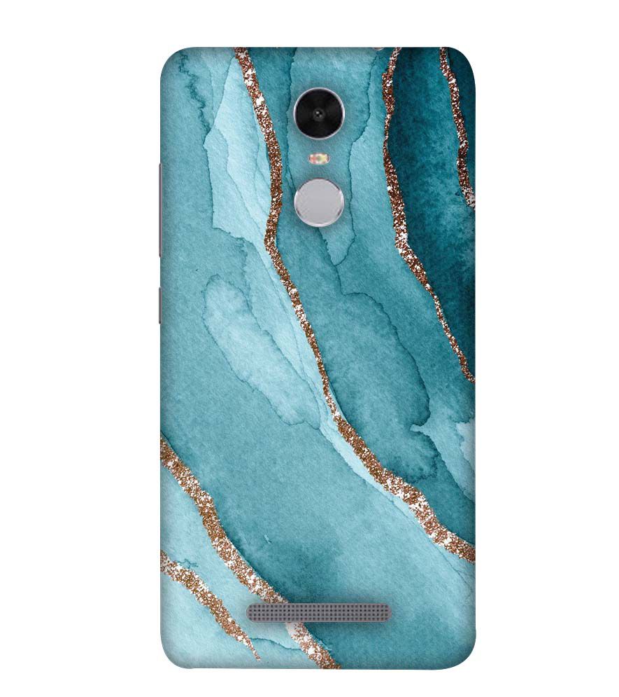 PS1329-Golden Green Marble Back Cover for Xiaomi Redmi Note 4