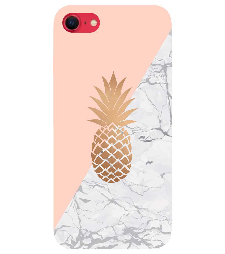 PS1330-Pineapple Marble Back Cover for Apple iPhone SE (2020)