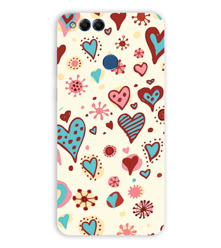 PS1332-Hearts All Around Back Cover for Huawei Honor 7X