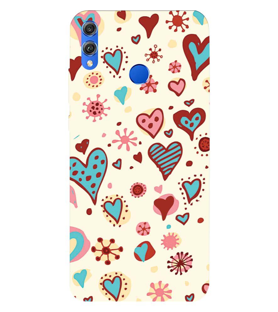 PS1332-Hearts All Around Back Cover for Huawei Honor 8X