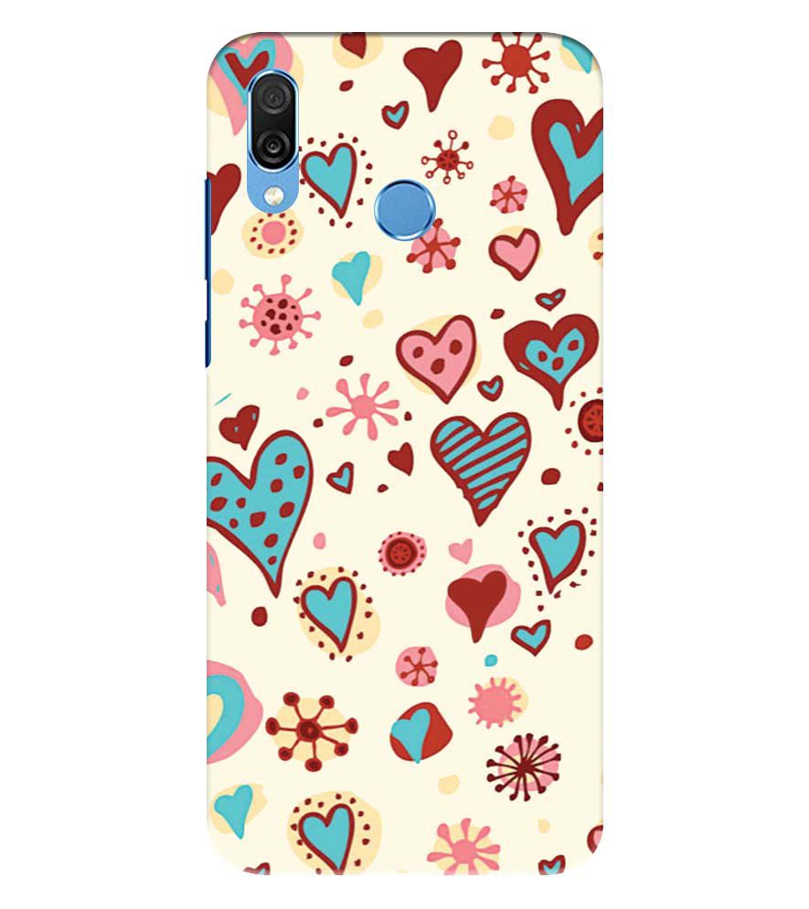 PS1332-Hearts All Around Back Cover for Huawei Honor Play
