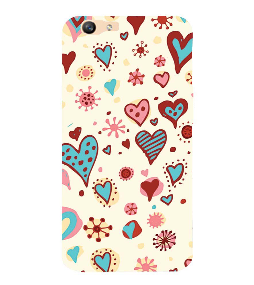 PS1332-Hearts All Around Back Cover for Oppo F1s : A59