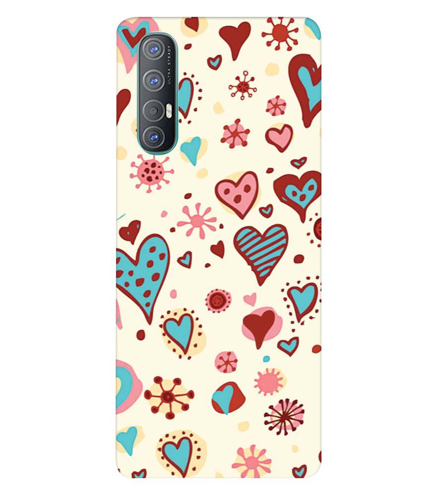 PS1332-Hearts All Around Back Cover for Oppo Reno3 Pro