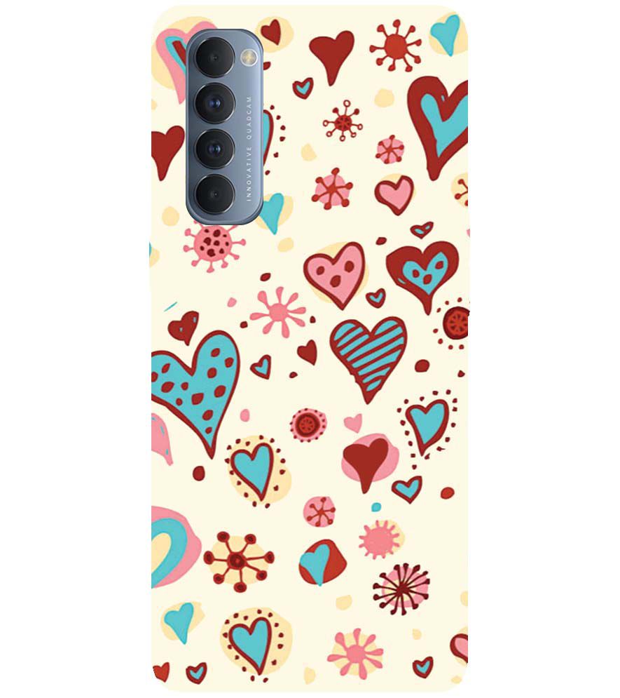 PS1332-Hearts All Around Back Cover for Oppo Reno4 Pro