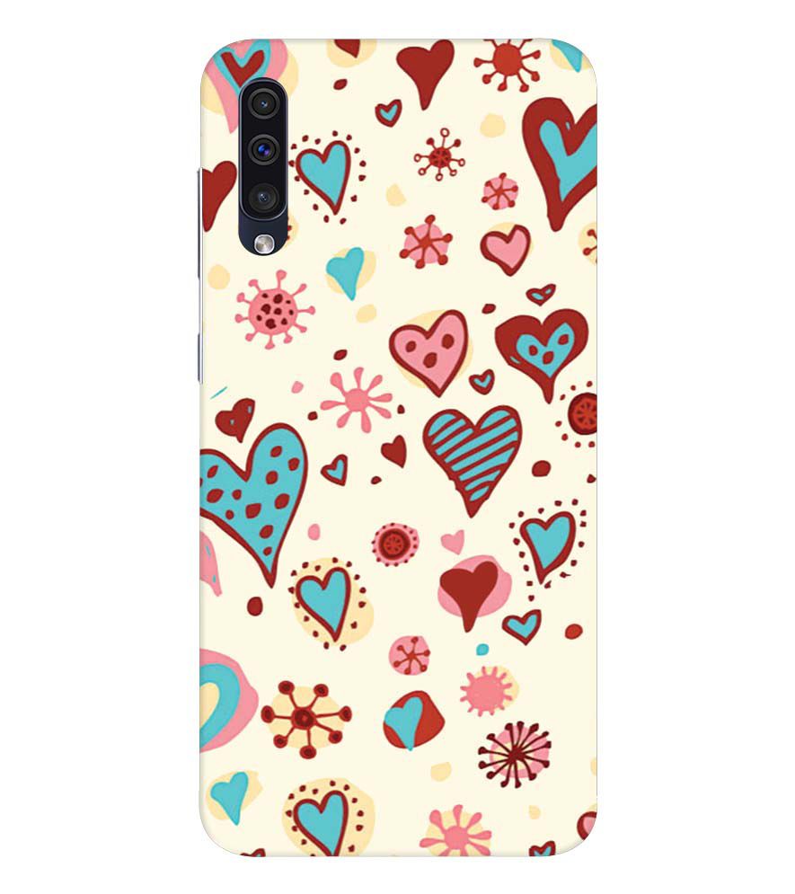 PS1332-Hearts All Around Back Cover for Samsung Galaxy A50