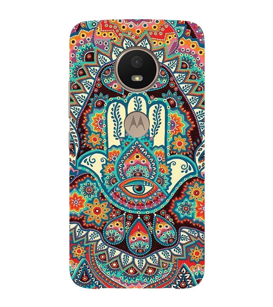 PS1336-Eye Hands Mandala Back Cover for Motorola Moto E4 Plus
