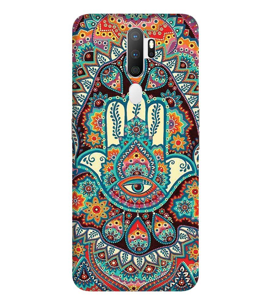 PS1336-Eye Hands Mandala Back Cover for Oppo A9 (2020)