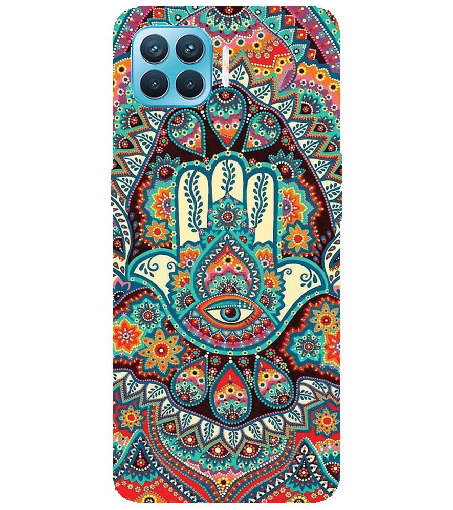 PS1336-Eye Hands Mandala Back Cover for Oppo F17 Pro