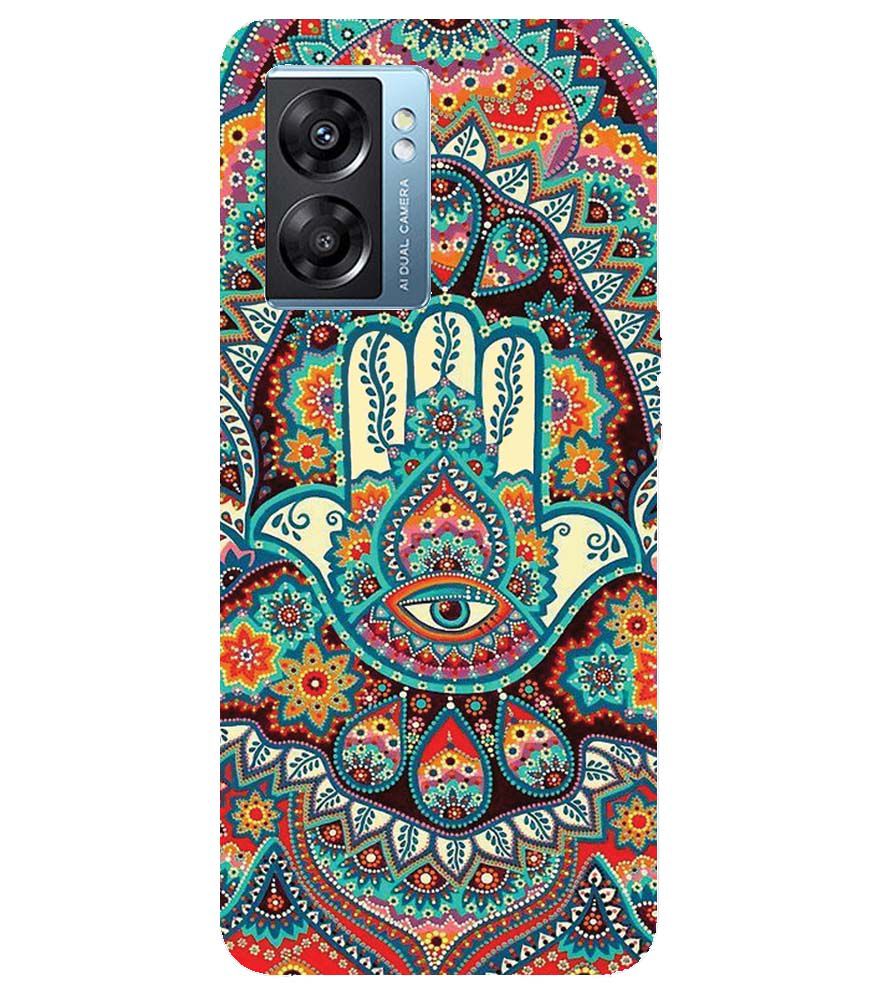 PS1336-Eye Hands Mandala Back Cover for Oppo K10 5G