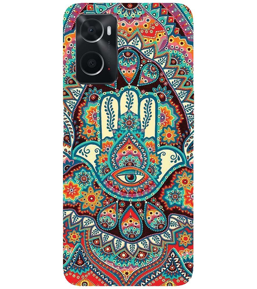PS1336-Eye Hands Mandala Back Cover for Oppo K10
