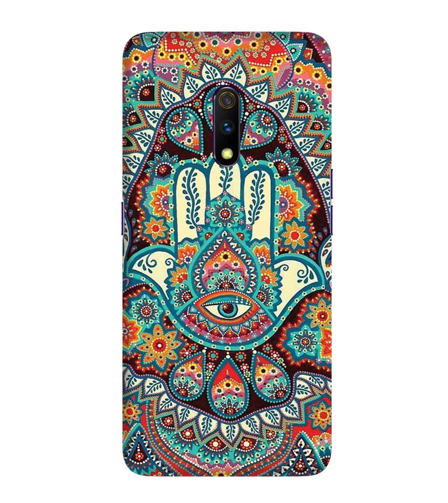 PS1336-Eye Hands Mandala Back Cover for Realme X
