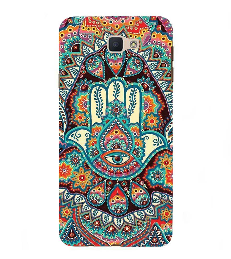 PS1336-Eye Hands Mandala Back Cover for Samsung Galaxy J7 Prime (2016)