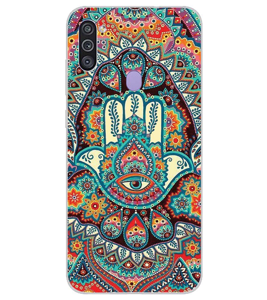 PS1336-Eye Hands Mandala Back Cover for Samsung Galaxy M11
