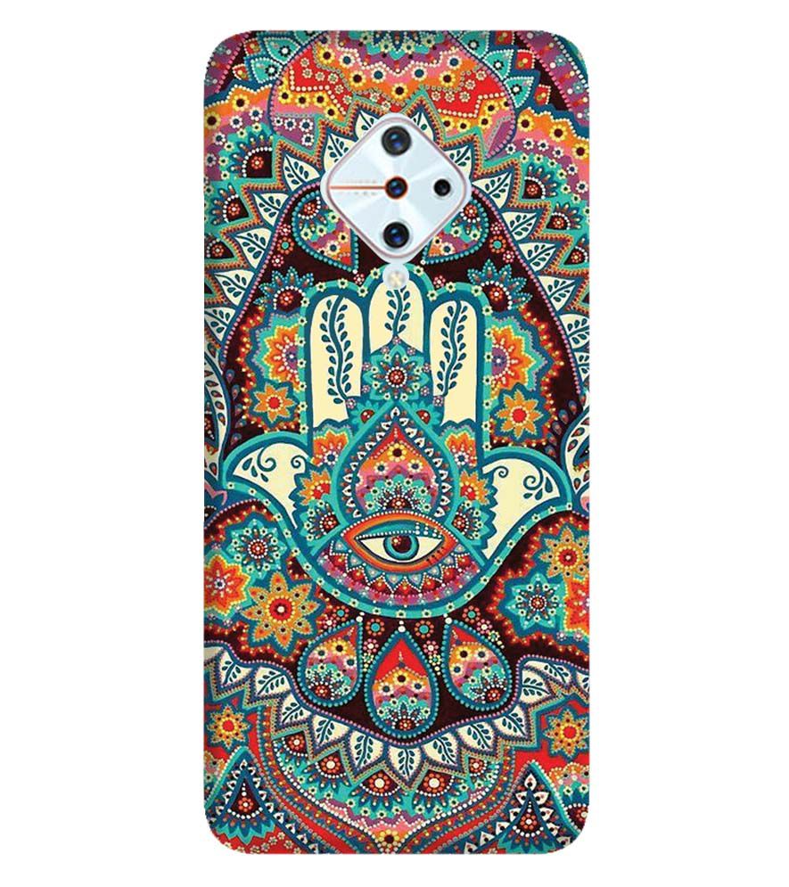 PS1336-Eye Hands Mandala Back Cover for Vivo S1 Pro