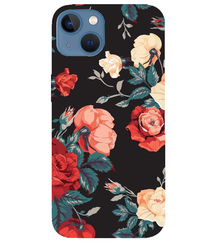 PS1340-Premium Flowers Back Cover for Apple iPhone 13
