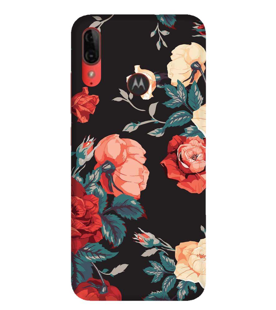 PS1340-Premium Flowers Back Cover for Motorola Moto E6s