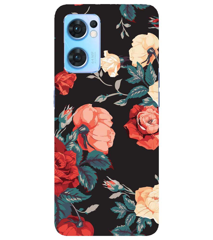PS1340-Premium Flowers Back Cover for Oppo Reno7 5G