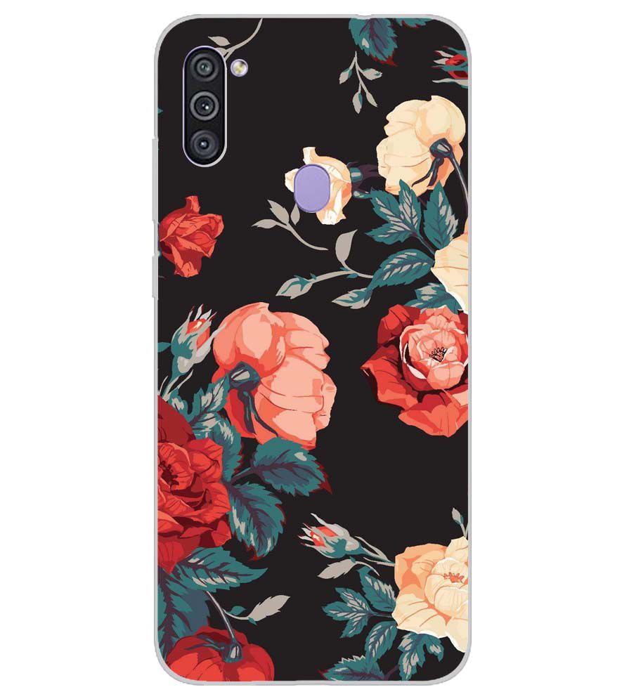 PS1340-Premium Flowers Back Cover for Samsung Galaxy M11