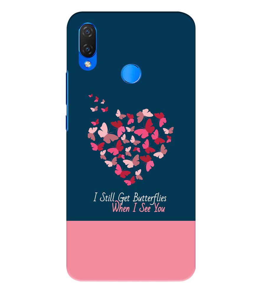 U0317-Butterflies on Seeing You Back Cover for Huawei Nova 3 and 3i