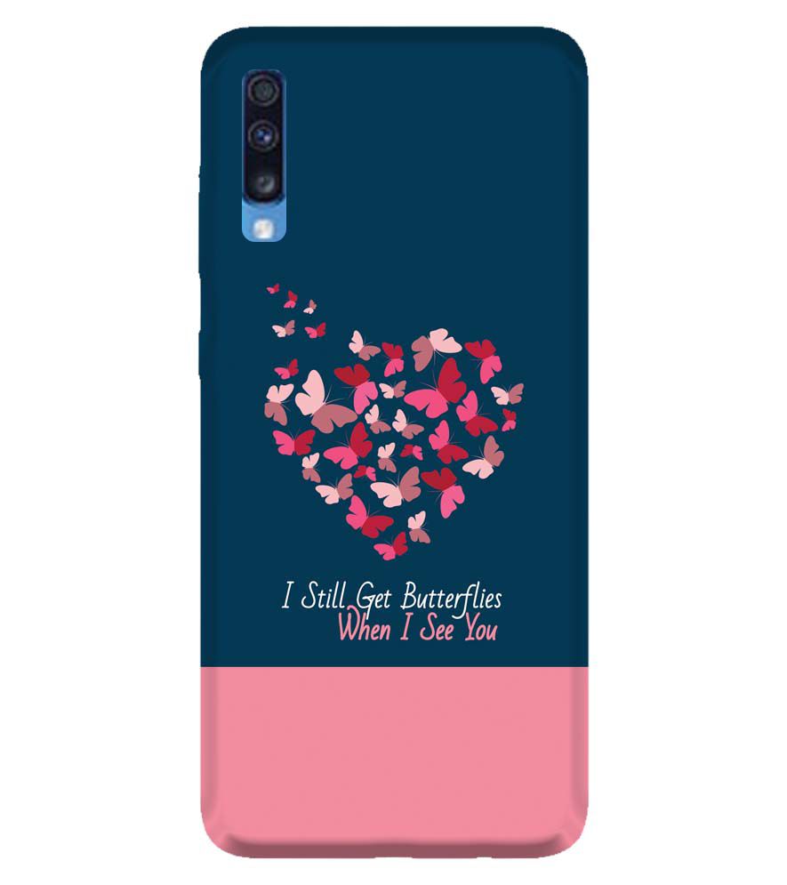 U0317-Butterflies on Seeing You Back Cover for Samsung Galaxy A70