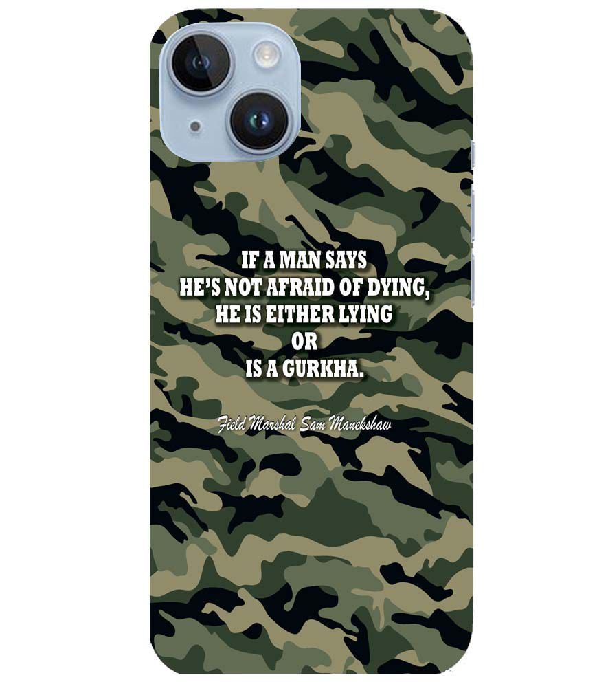 W0450-Indian Army Quote Back Cover for Apple iPhone 14