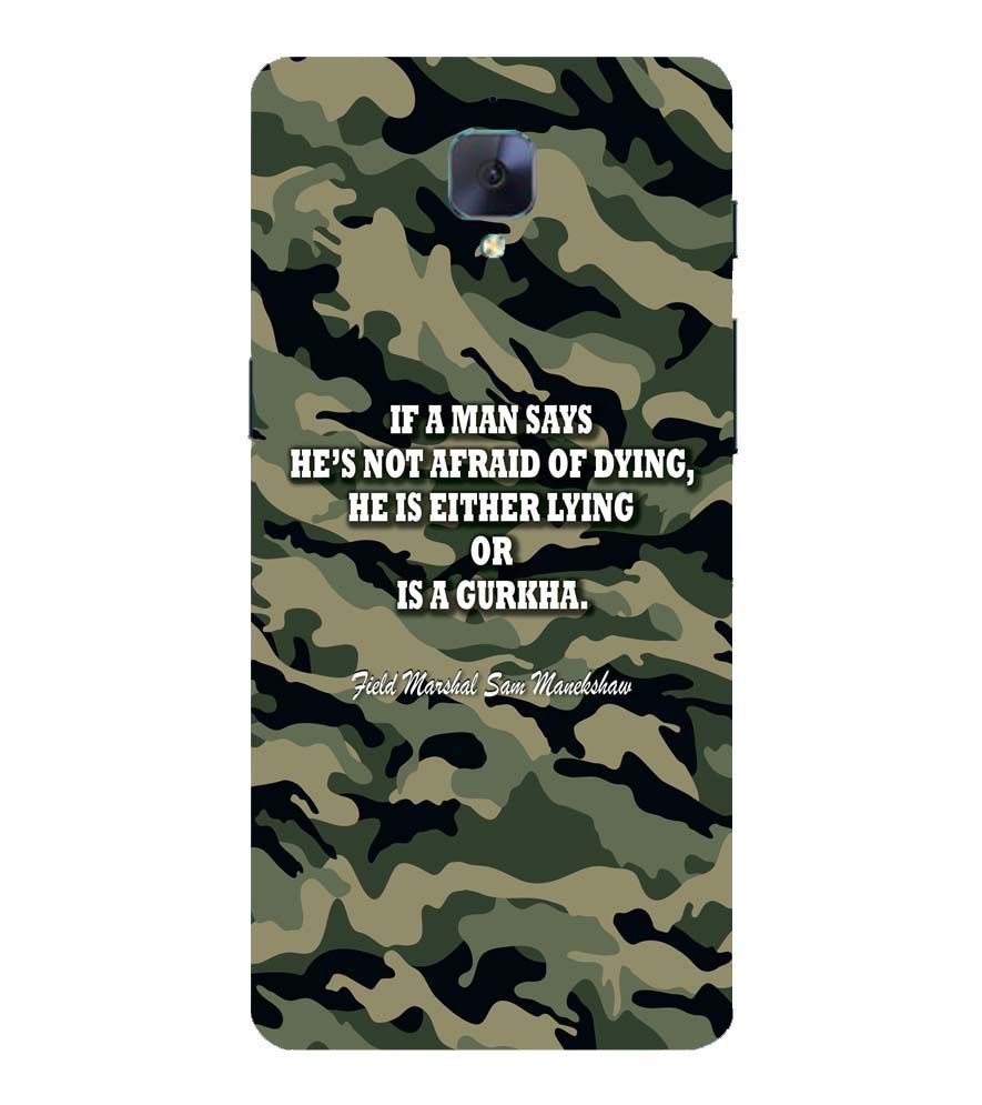 W0450-Indian Army Quote Back Cover for OnePlus 3 and OnePlus 3T