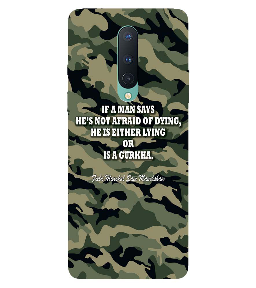 W0450-Indian Army Quote Back Cover for OnePlus 8
