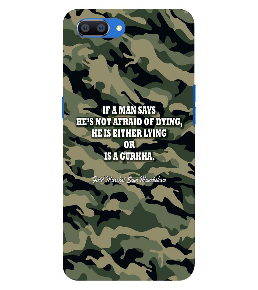 W0450-Indian Army Quote Back Cover for Oppo A5