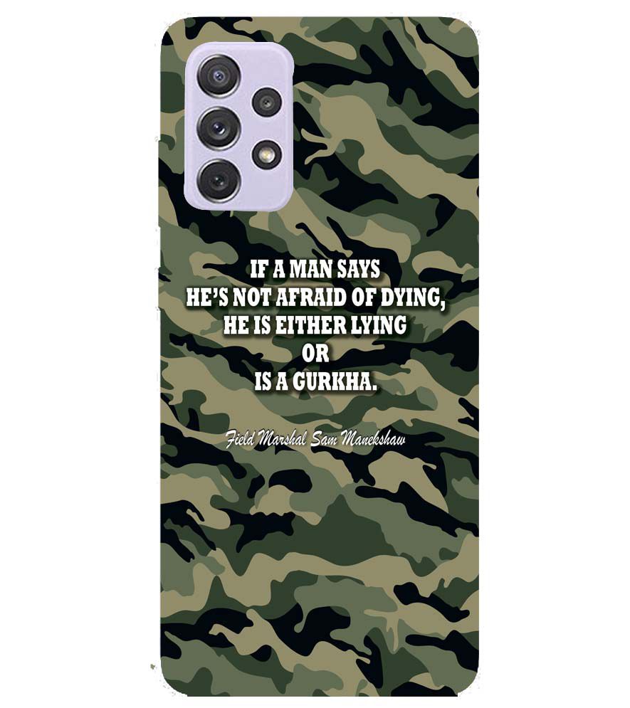 W0450-Indian Army Quote Back Cover for Samsung Galaxy A72