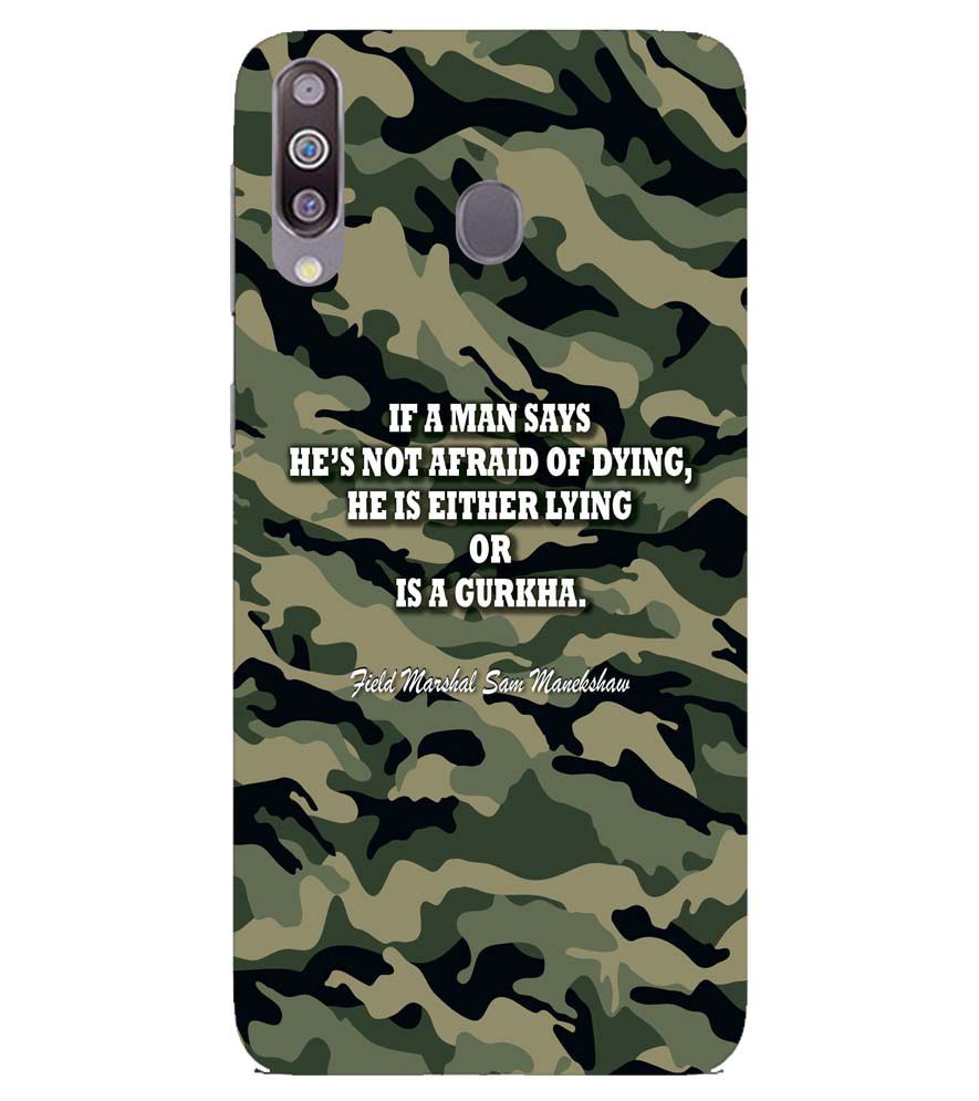W0450-Indian Army Quote Back Cover for Samsung Galaxy M40