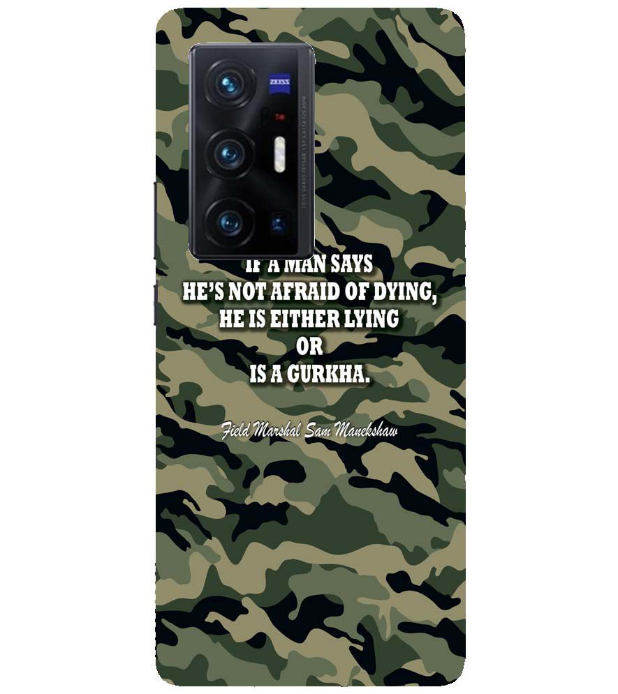 W0450-Indian Army Quote Back Cover for vivo X70 Pro