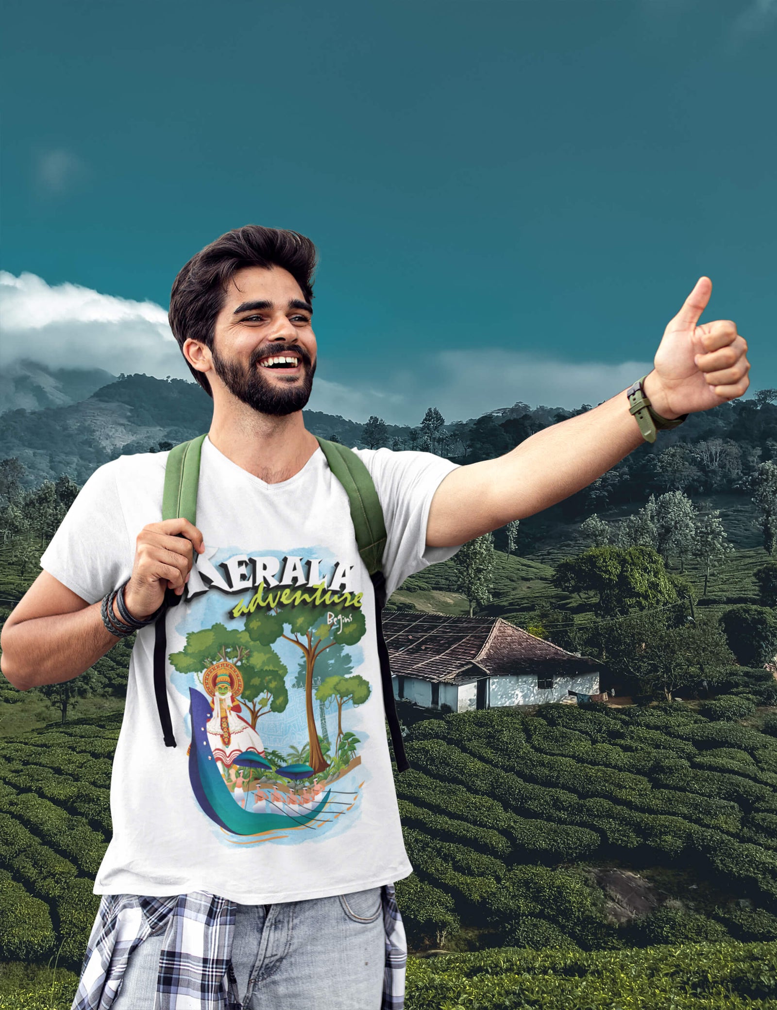 Kerala Adventure begins T-shirt