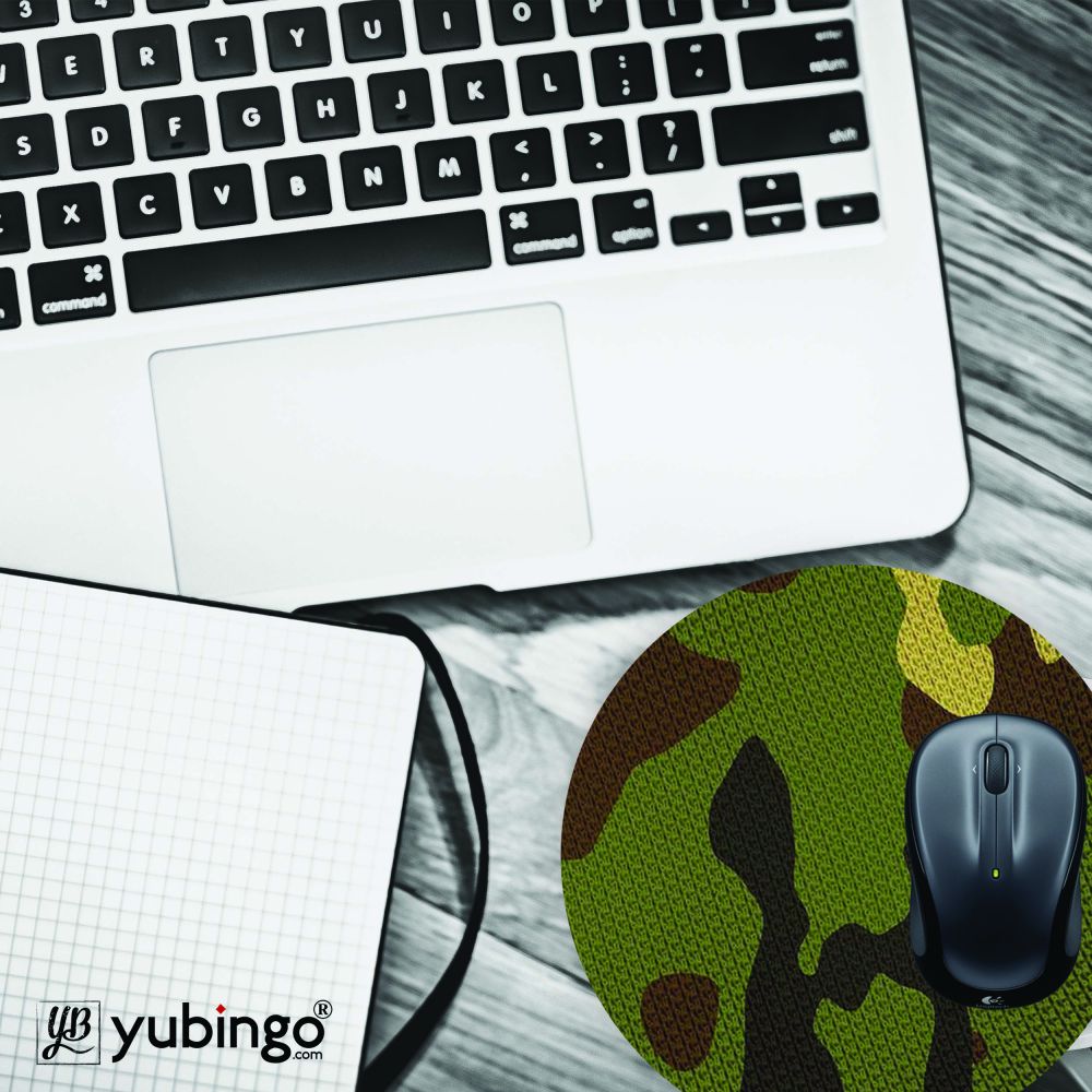 Army Camouflage Mouse Pad (Round)-Image4