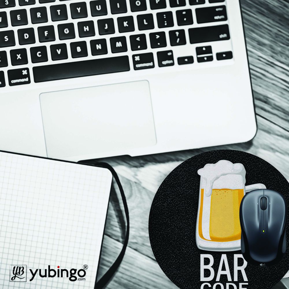 Bar Code Mouse Pad (Round)-Image4