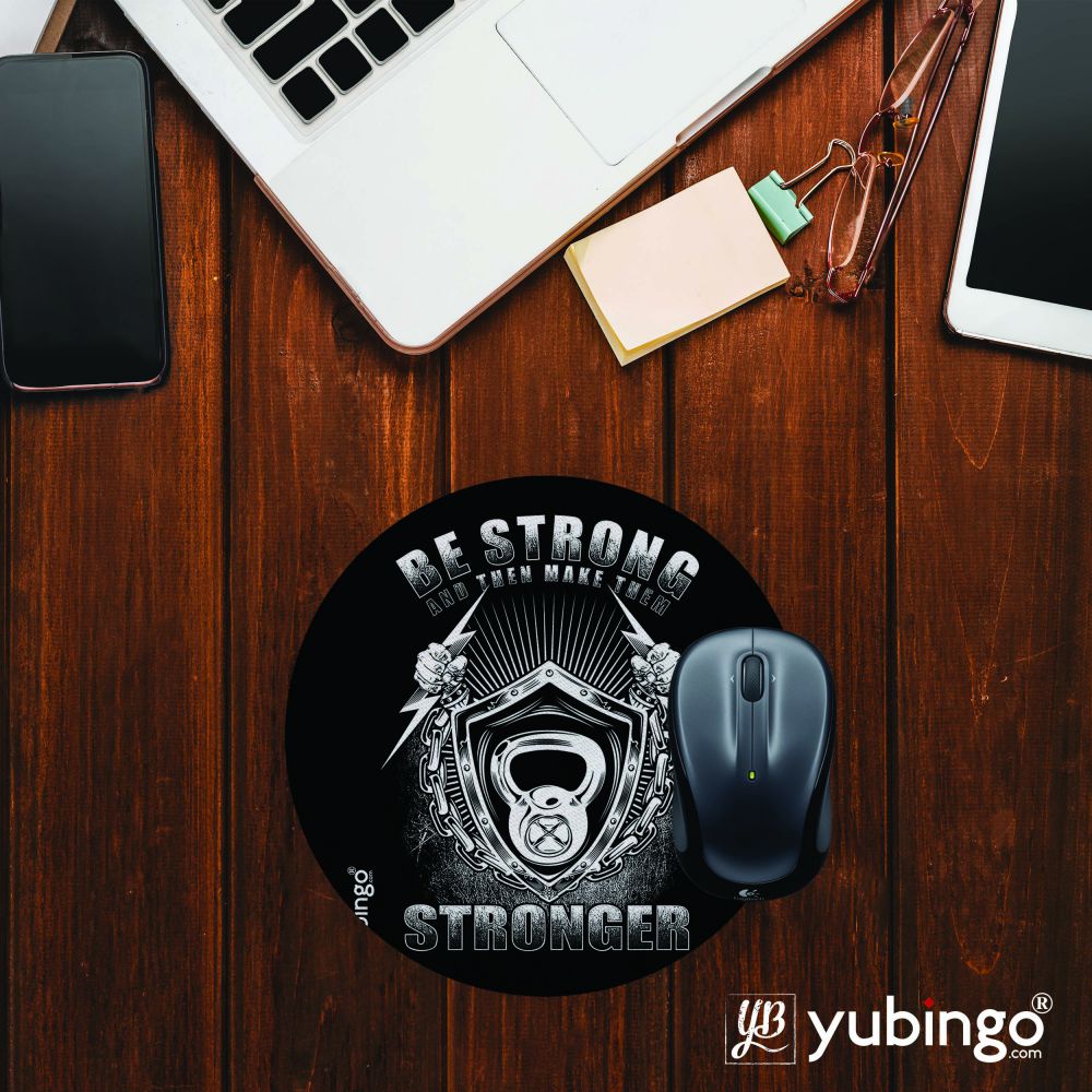 Be Strong Mouse Pad (Round)-Image2