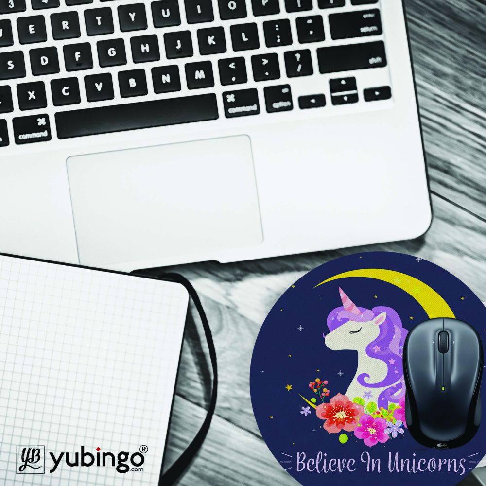 Believe in Unicorns Mouse Pad (Round)-Image4