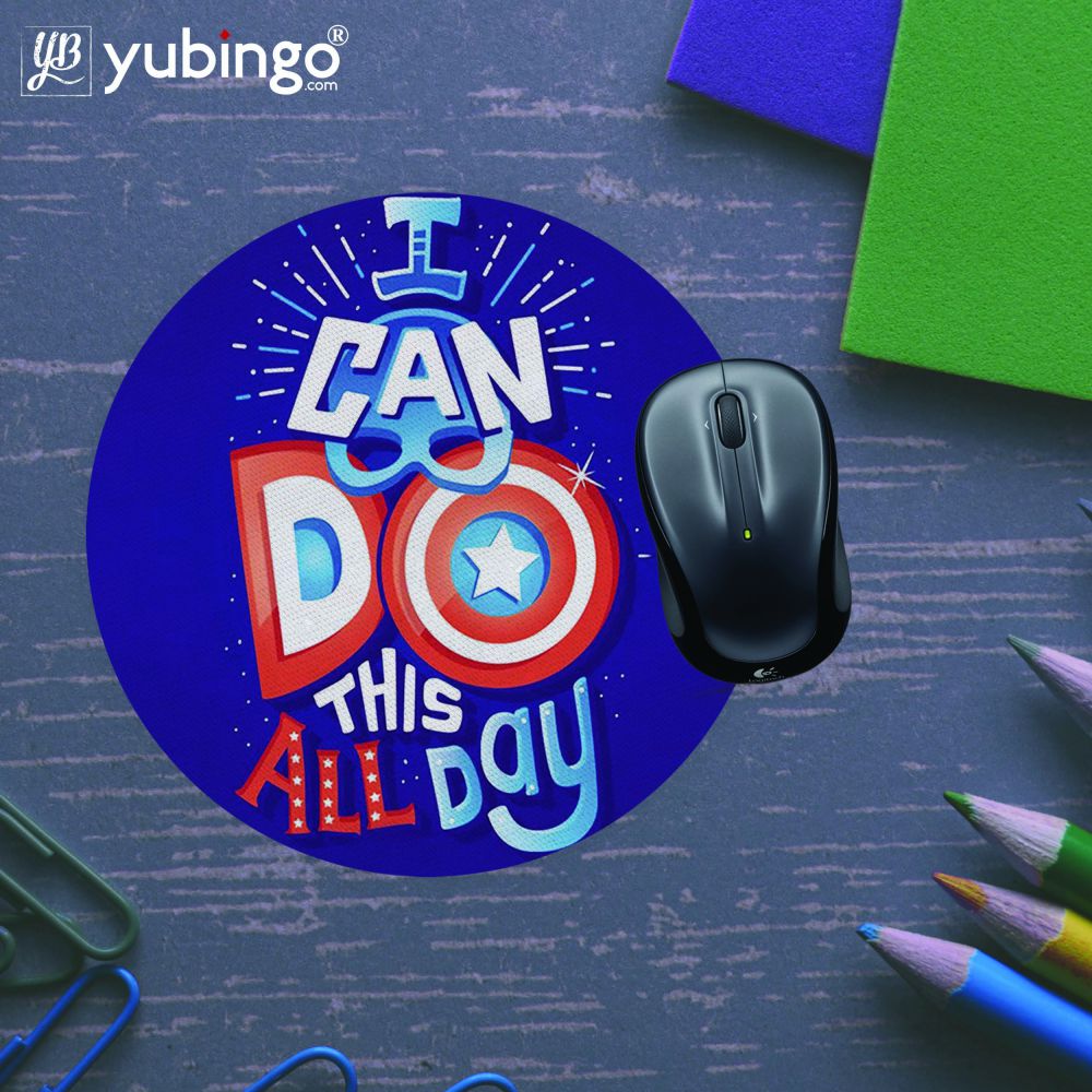 Can Do This All Day Mouse Pad (Round)-Image5