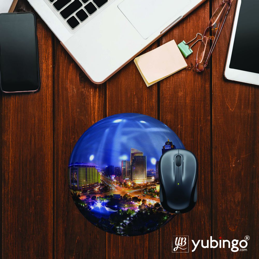 City Landscape Mouse Pad (Round)-Image2
