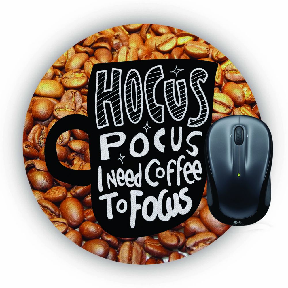Coffee to Focus Mouse Pad (Round)