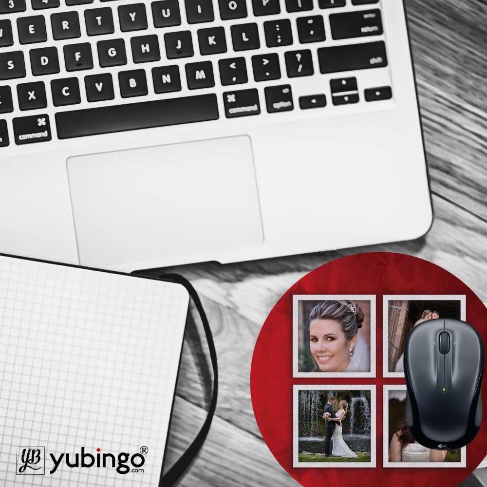 Collage with Photos Mouse Pad (Round)-Image4