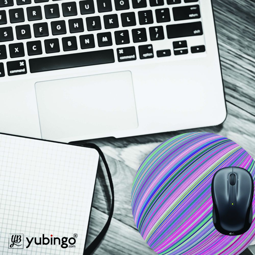 Colors Pattern Mouse Pad (Round)-Image4